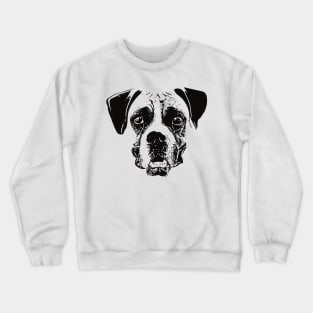 Boxer Dog Face Design - A Boxer Christmas Gift Crewneck Sweatshirt